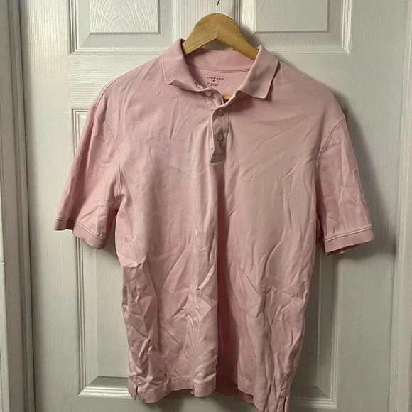 Men’s Land’s End Short Sleeve Interlock Polo Shirt Medium - Picture 1 of 5